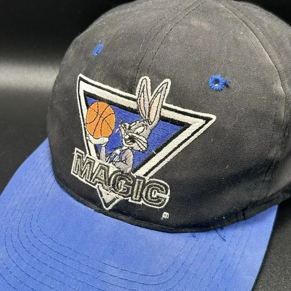 Vintage Orlando Magic Loony Tunes Hat Unisex Adjustable Black 1993 Snap Back - Picture 3 of 9